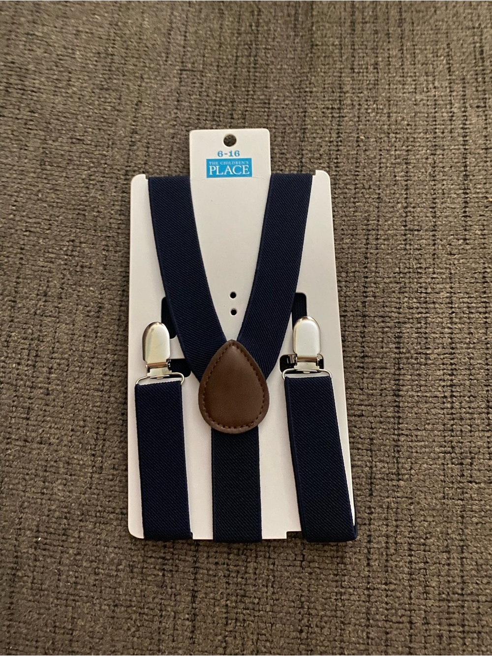 The Children's Place Navy Blue Kids Clip-On Suspenders Fits Ages 6-16